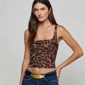 Rasha Shirred Mesh Tank